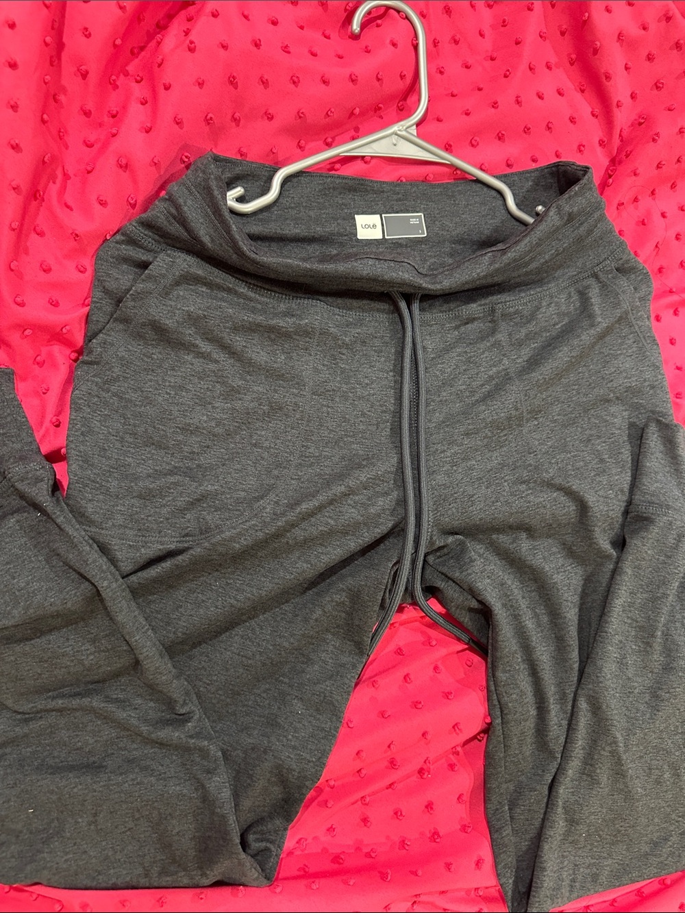 Lole women grey Charcoal Drawstring Joggers